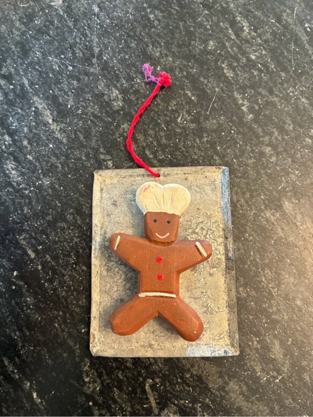 Handcrafted Brown Gingerbread Chef Holiday Ornament
